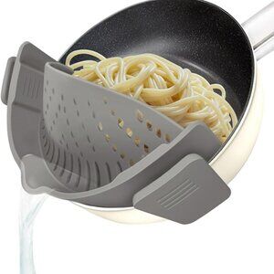 Clip‎ on Strainer All Pots Pan Silicone Pasta Strainer Kitchen Gadgets Colander